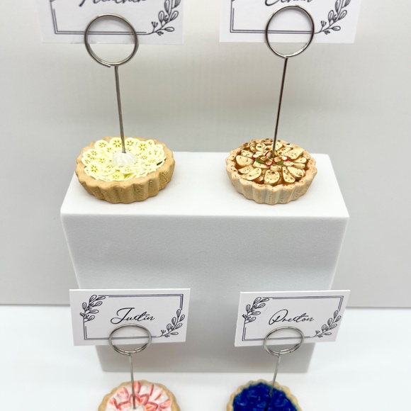 Fruit Tart Place Card Holders - Set of 4 - Apple, Banana, Blueberry, Strawberry - Picture 8 of 16